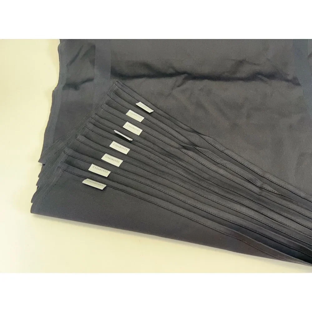 Set‎ of 8 CASAROVEA Hotel Table Napkins 100% Cotton Black Size 23
